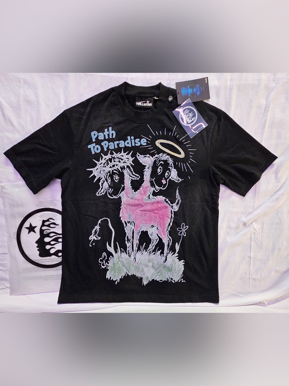 'Path To Paradise' Black Graphic Hellstar T-Shirt